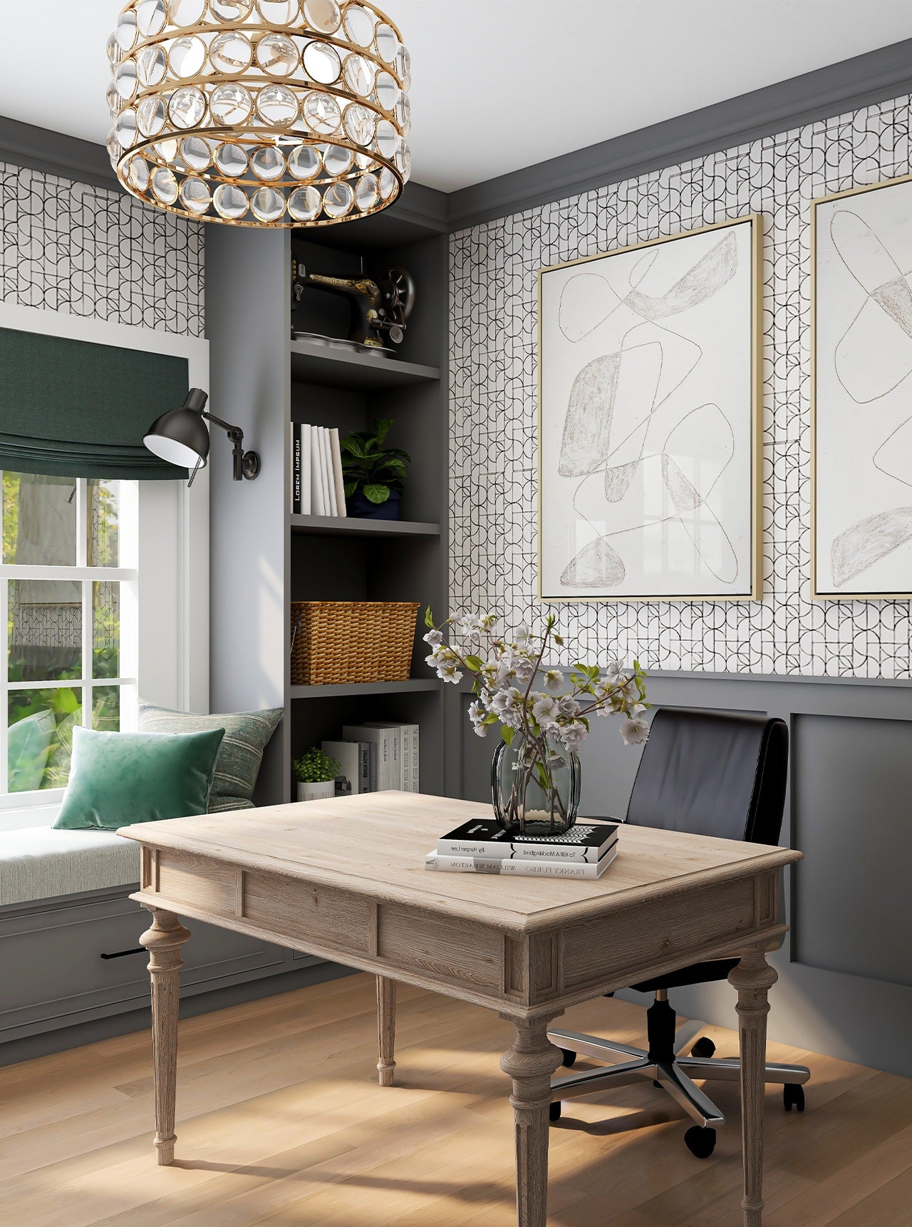 Professional wallpaper hanging project in Fort Myers