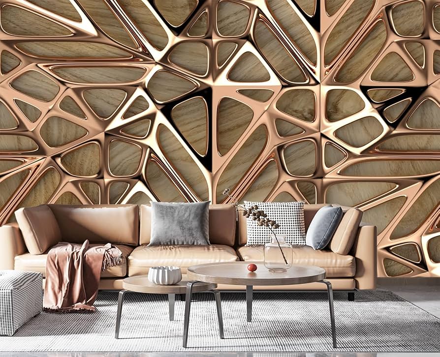 Luxury wallpaper installation with cinematic interior design